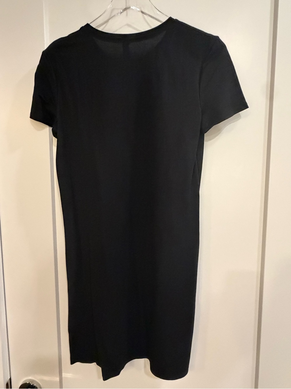 Zara Black Short-Sleeve Shift Dress mini